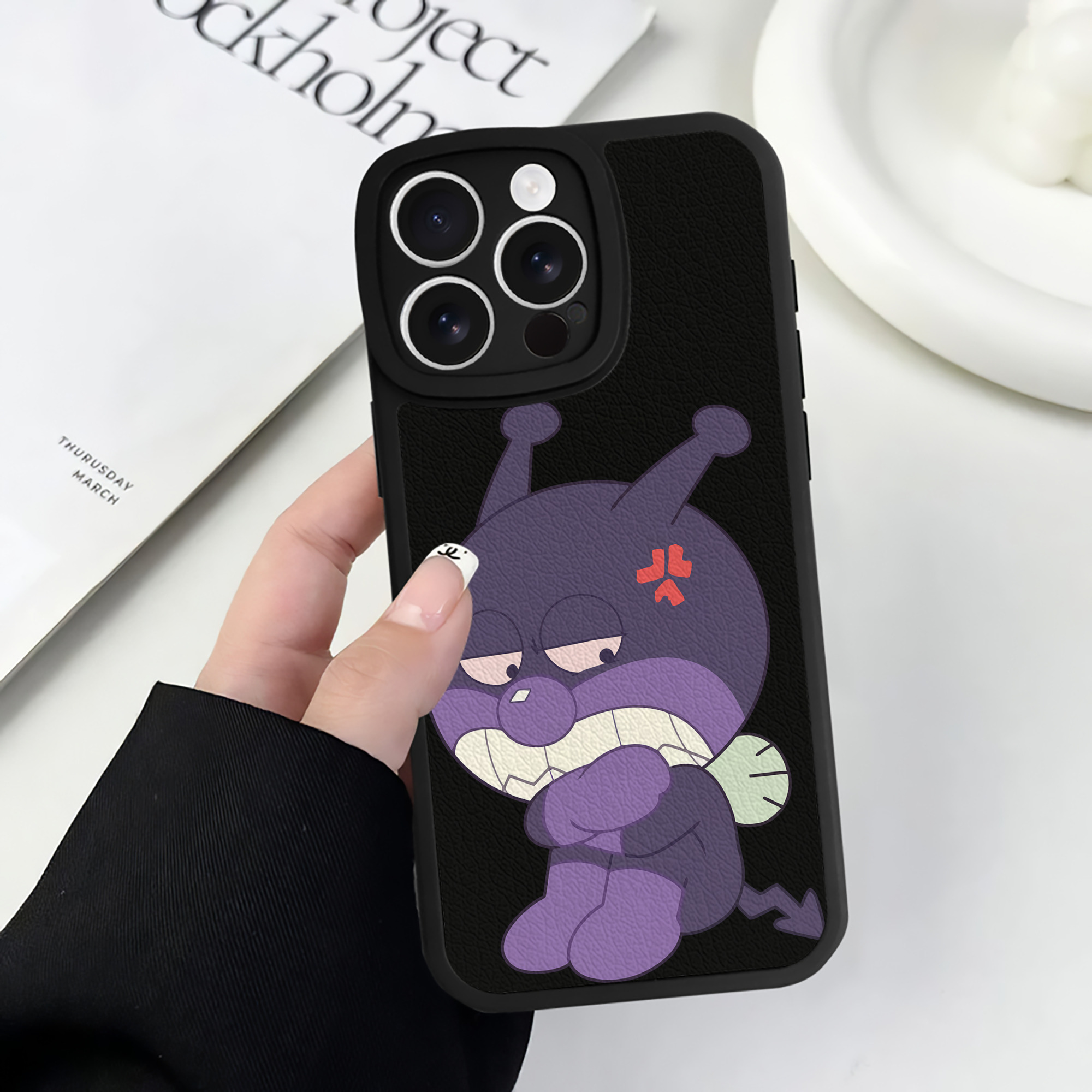 （画像用） アンパンマン Anpanman 【iPhone 16シリーズ対応】シリコンスマホケース（レザー調） 材質：シリコン